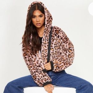 Pretty little thing cropped cheetah print jacket